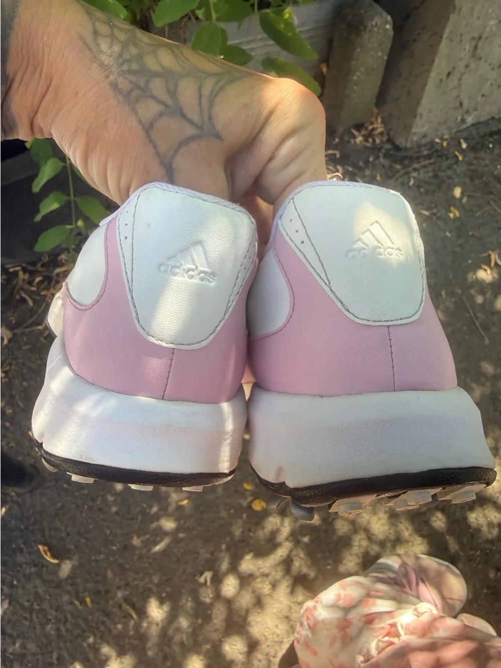 Vintage Adidas Women's Spiked Golf Shoes Pink 7.5 2007 Y2K $120 retail sports - Picture 4 of 9